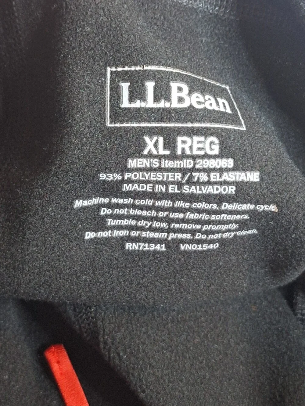 L.L. Bean Athletic Sweats Mens XL Black Stretch Pockets Internal Drawstring